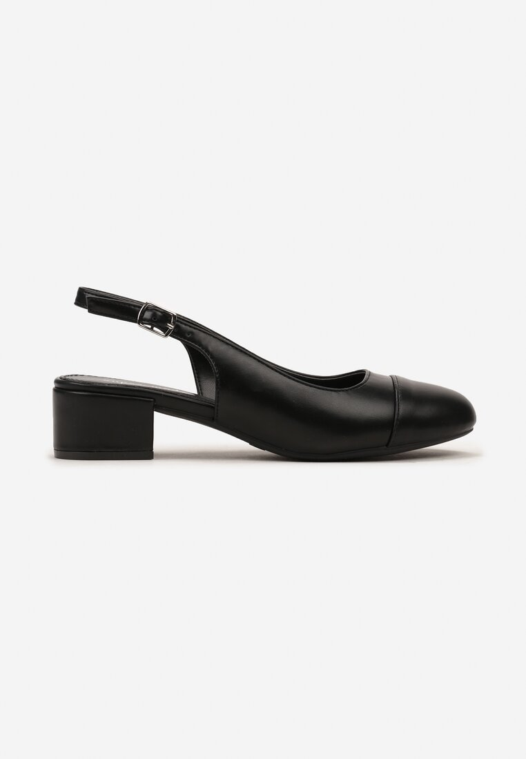 Escarpins à bride arrière, Noir