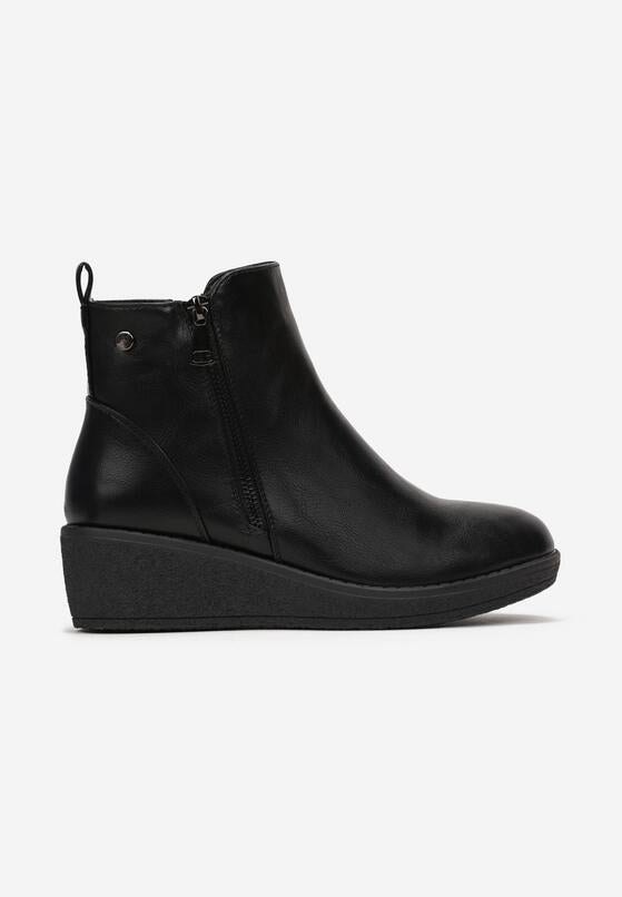 Bottines Femmes à Talon Compensés, Noir