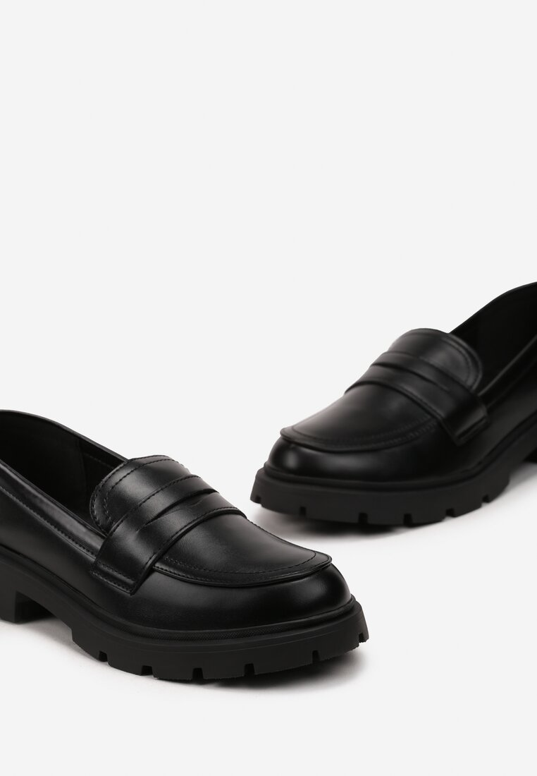 Mocassins femmes semelle épaisse, Noir