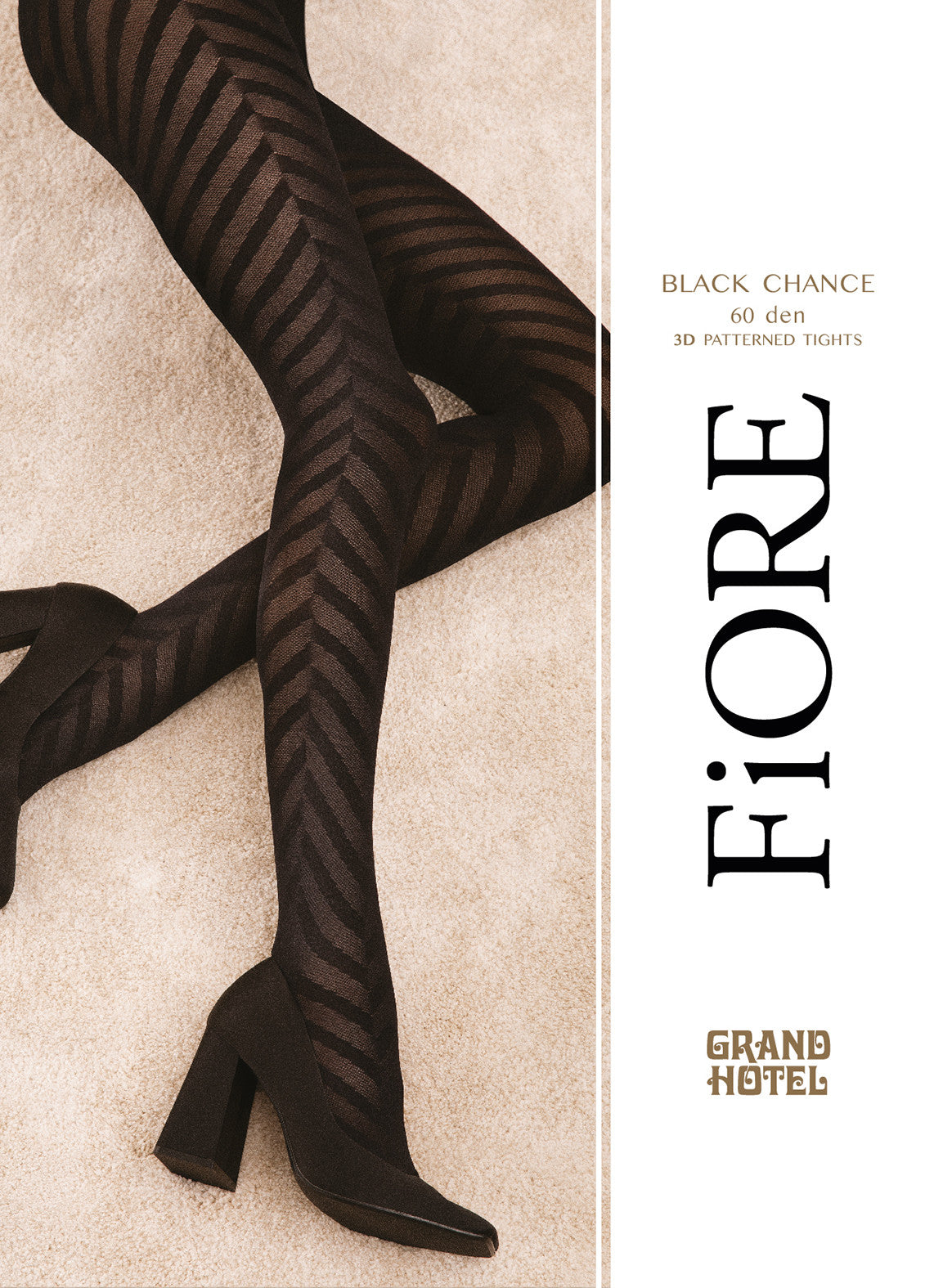 BLACK CHANCE 60 den, noir rayures