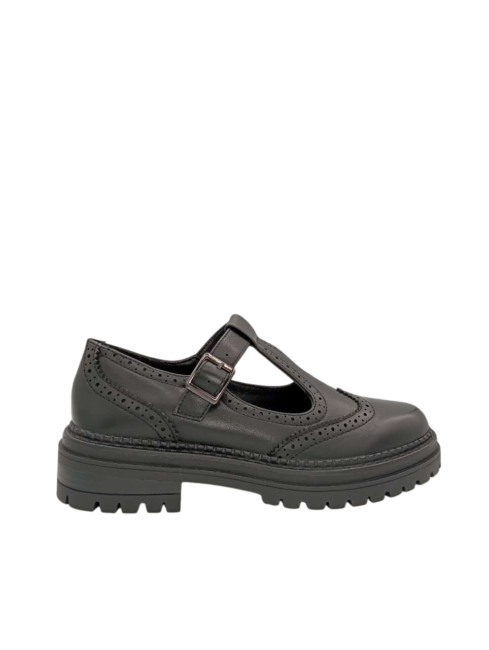 Derbies femmes style Salomés plateforme, Noires