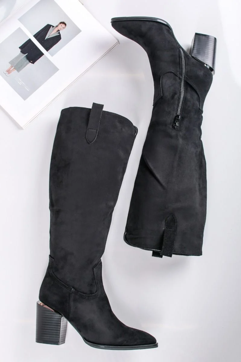 Bottes Cowboy Style Santiags, Noir