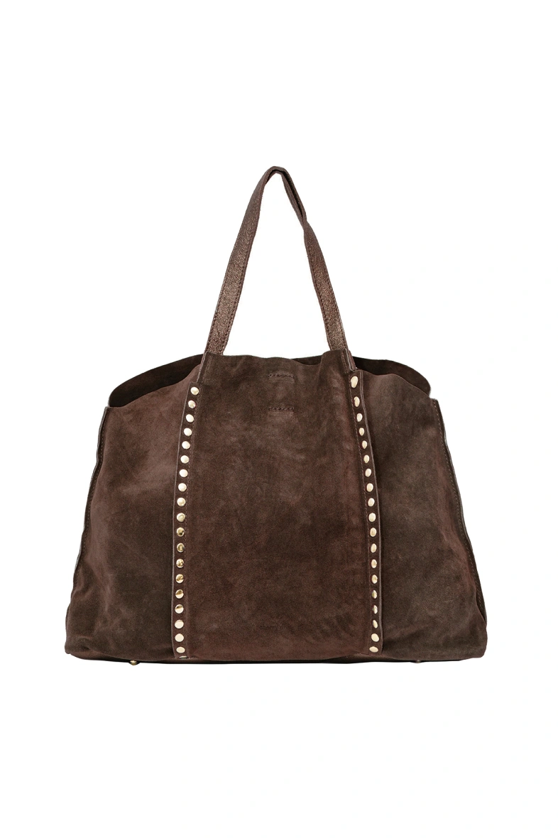 Sac Cabas en cuir daim GAELLE - Chocolat