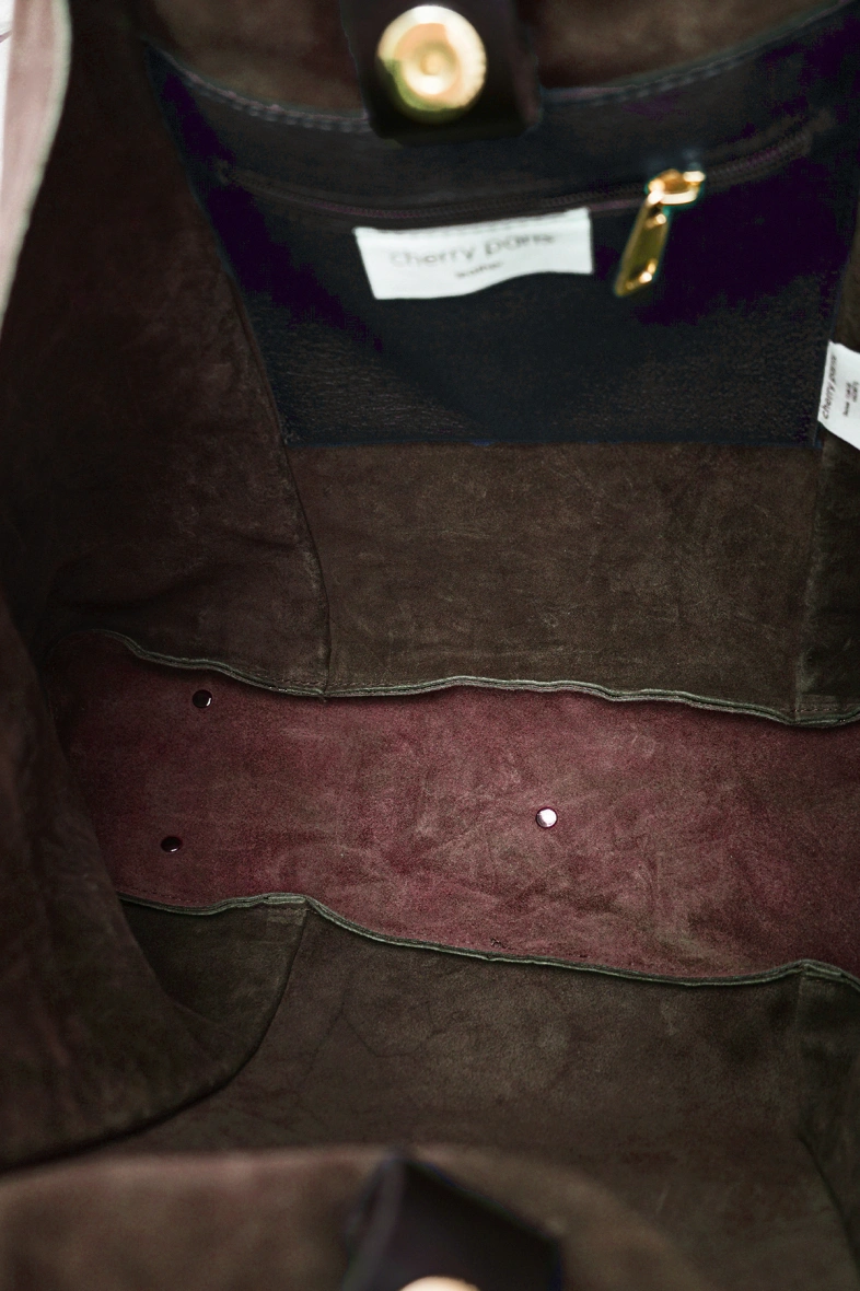 Sac Cabas en cuir daim GAELLE - Chocolat