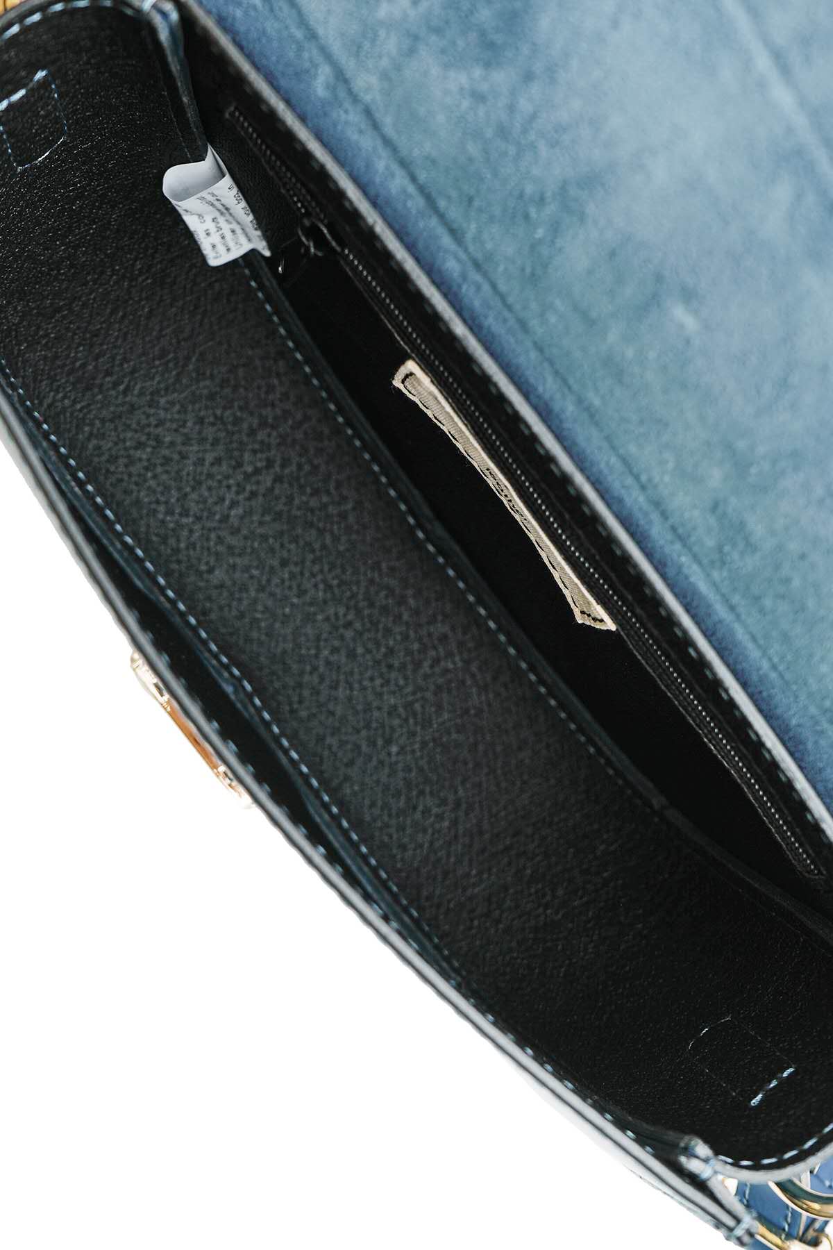 Sac cuir bandoulière AVRIL - Bleu