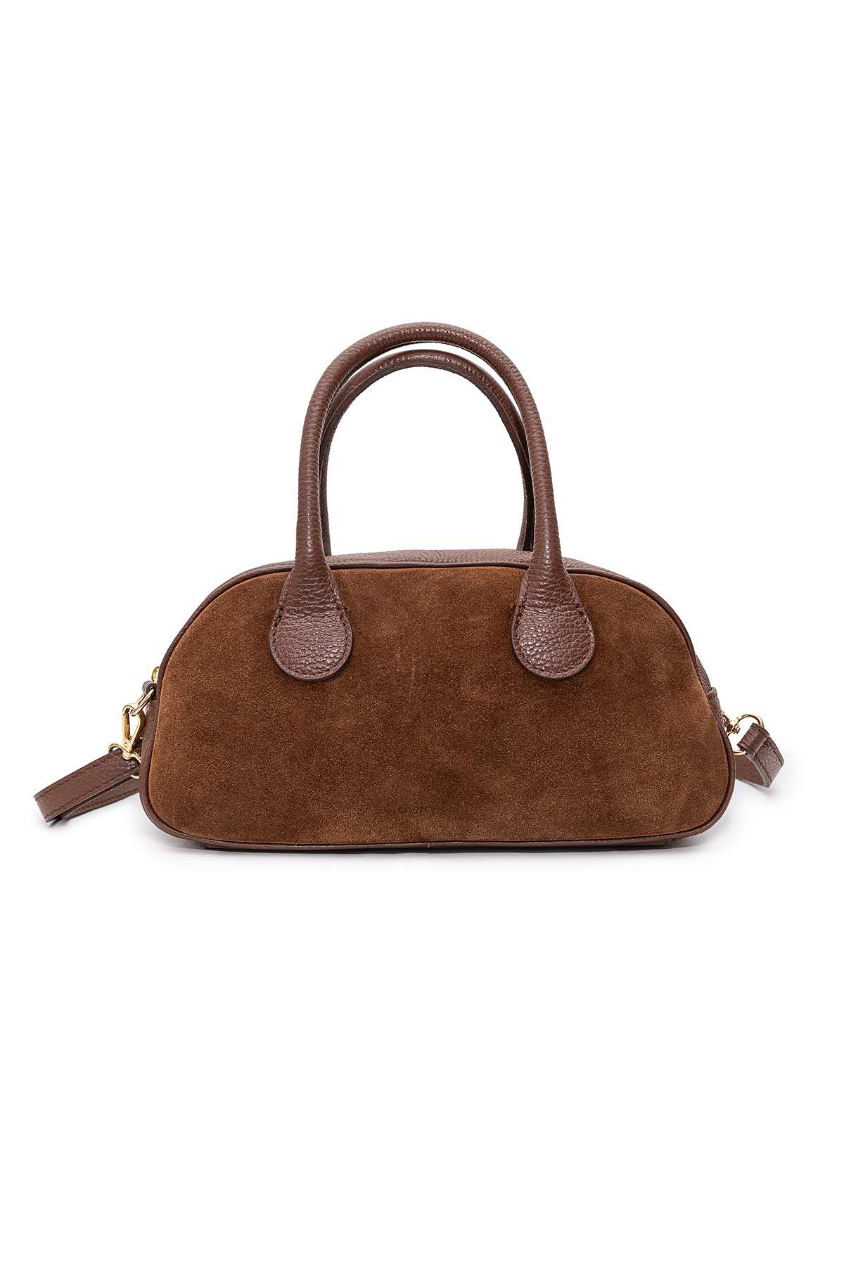 Sac porté main cuir SUEDE ARIELLE, Marrons