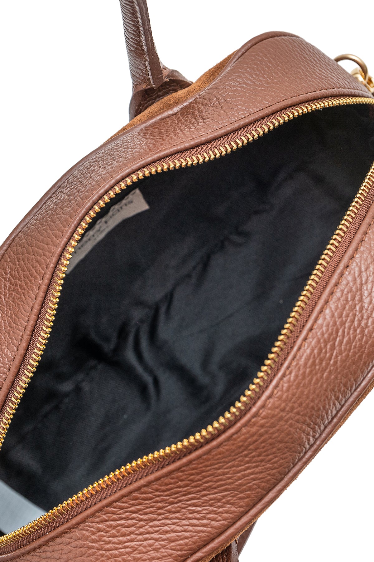 Sac porté main cuir SUEDE ARIELLE, Marrons