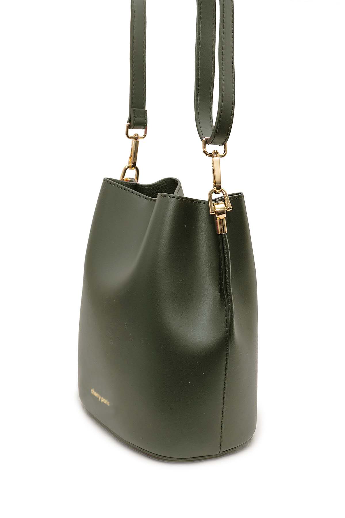 Sac bourse cuir NITA - Vert olive