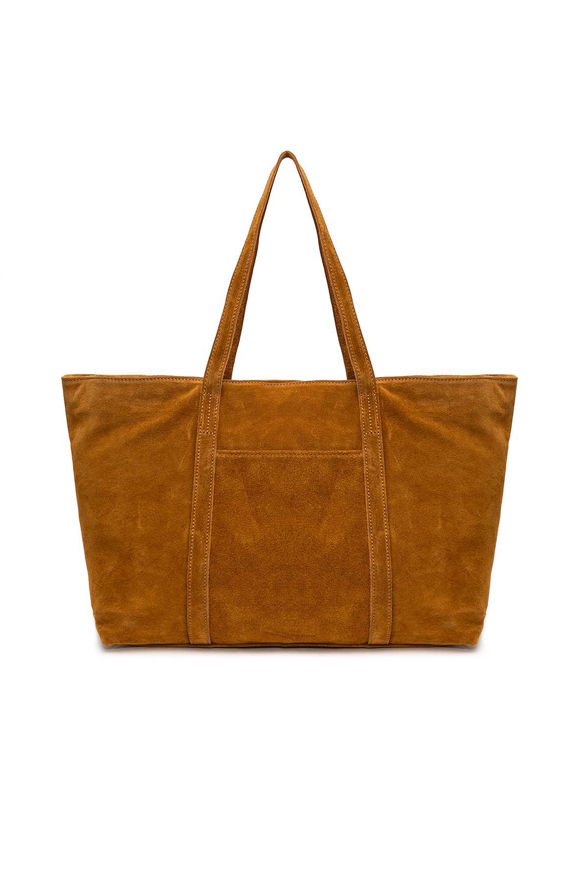 Sac Cabas en cuir FRANCESCA SUEDE - Cognac