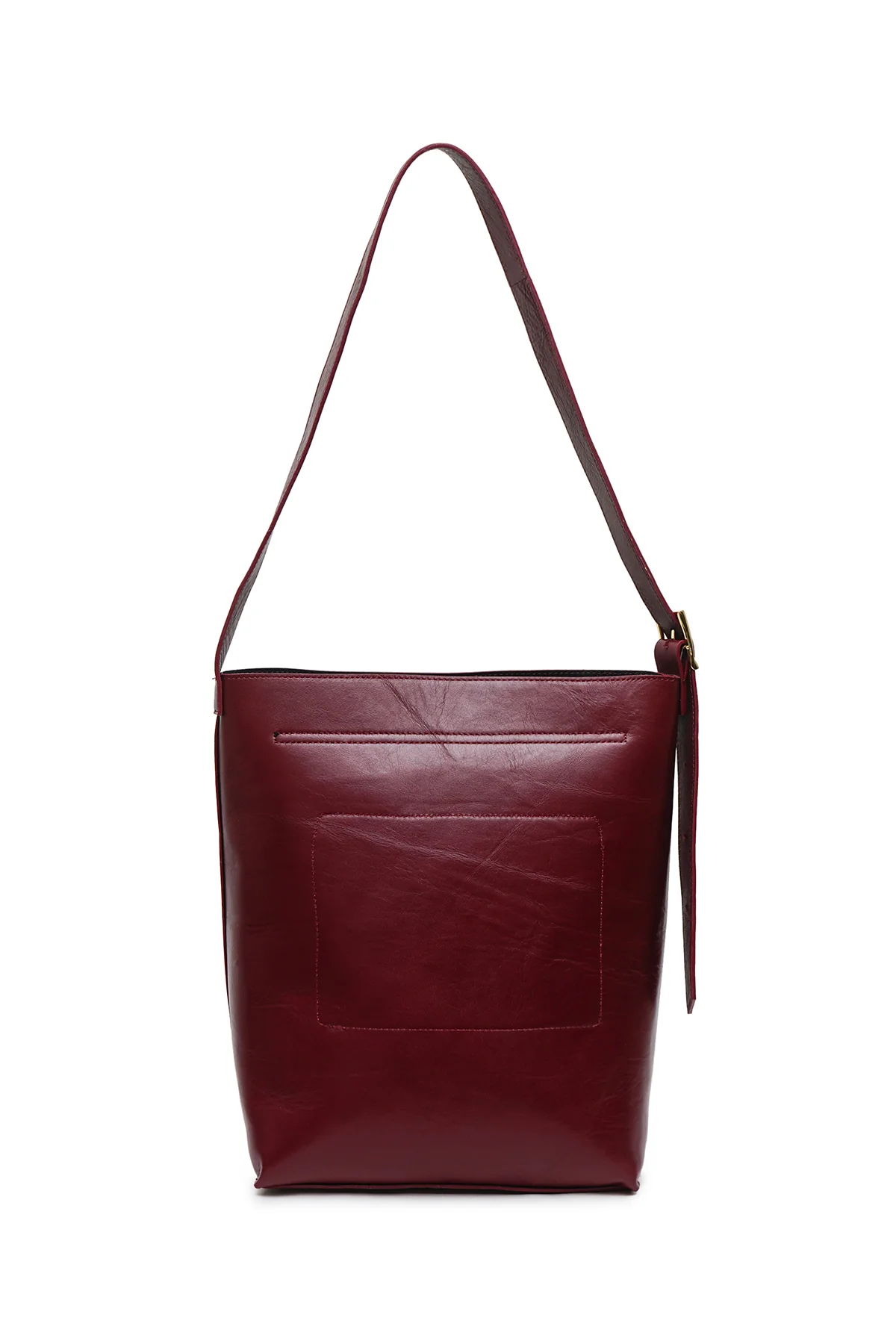 Sac Cabas cuir AMÉLIE - Bordeaux