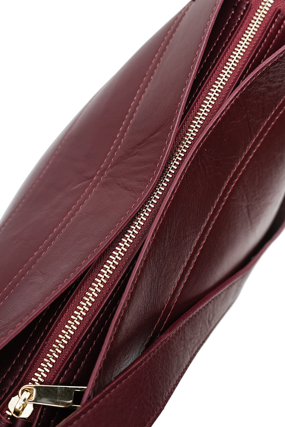 Sac Cabas cuir AMÉLIE - Bordeaux