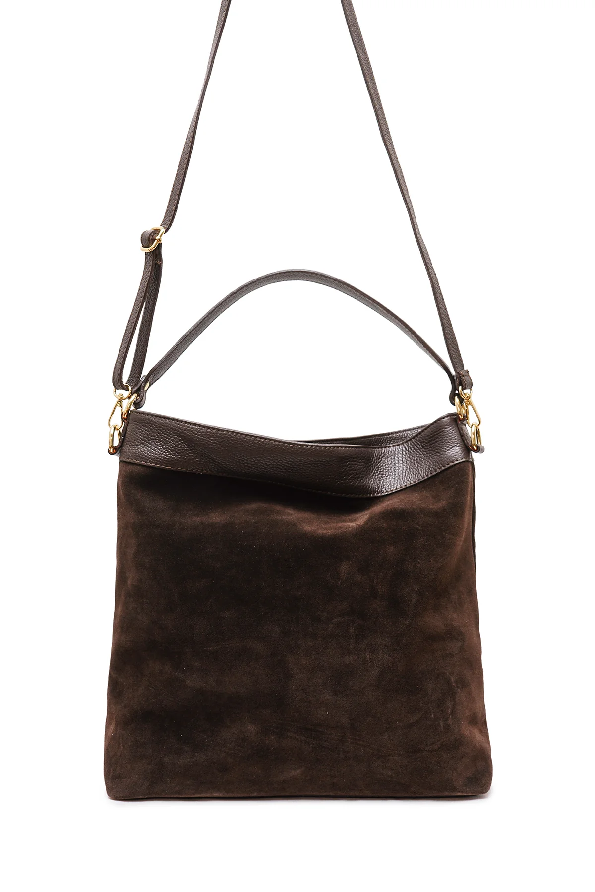 Sac CÉLINA SUÈDE- Chocolat