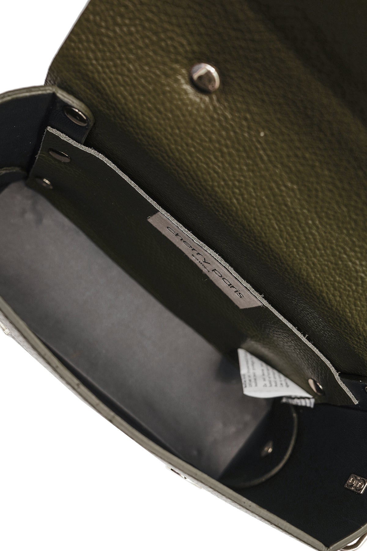 Sac cuir porté main BILLIE, Kaki vert