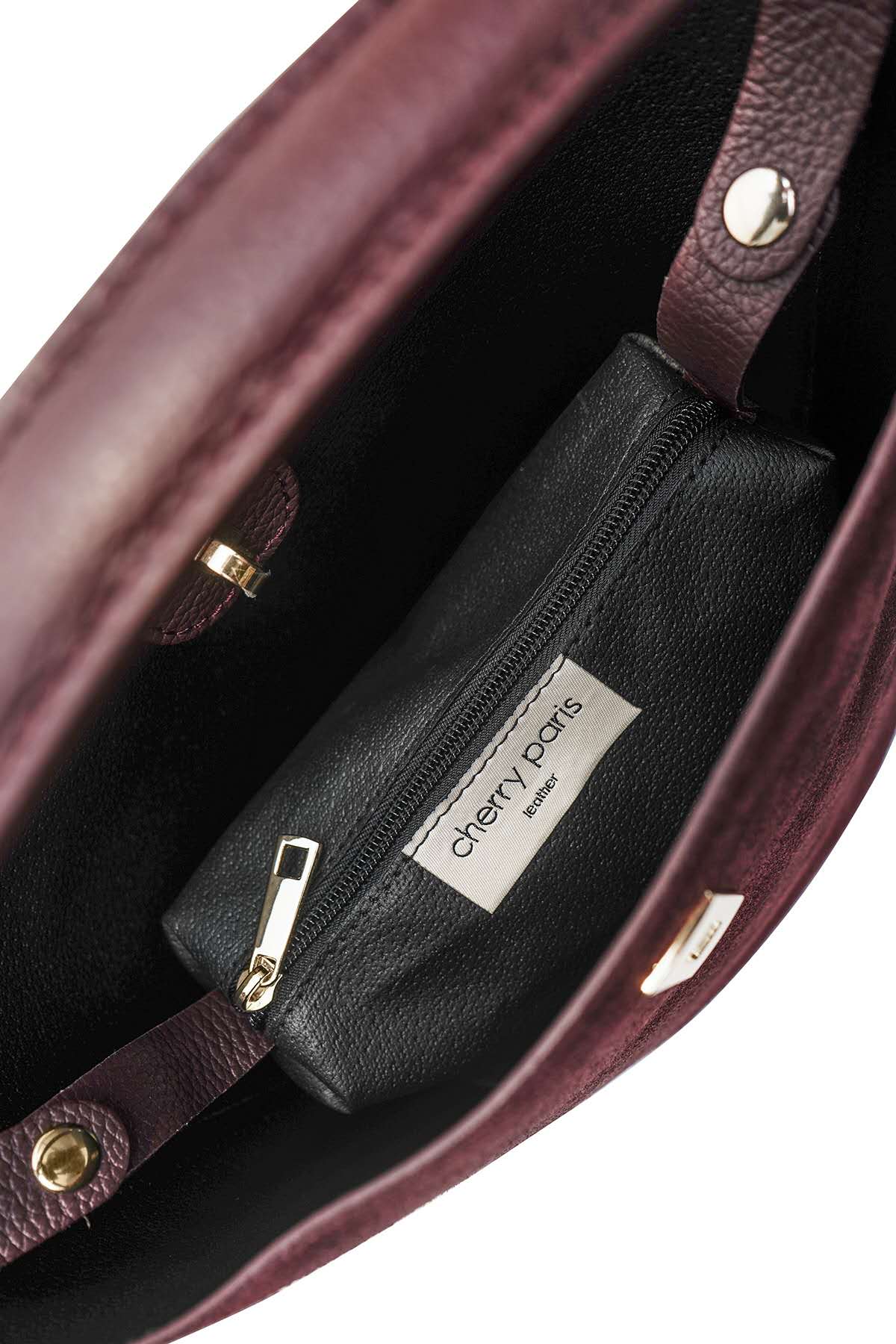 Sac ALIMA cuir SUÈDE - Bordeaux