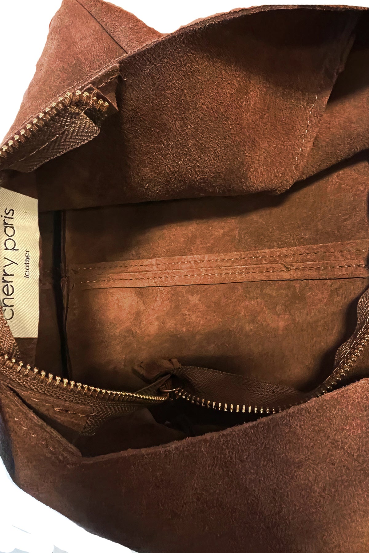 Sac cuir daim MALORIE - Marron Choco