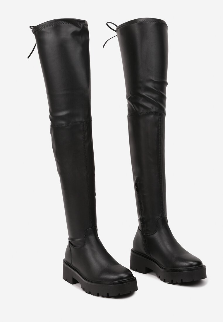 Bottes cuissardes à semelle crantée