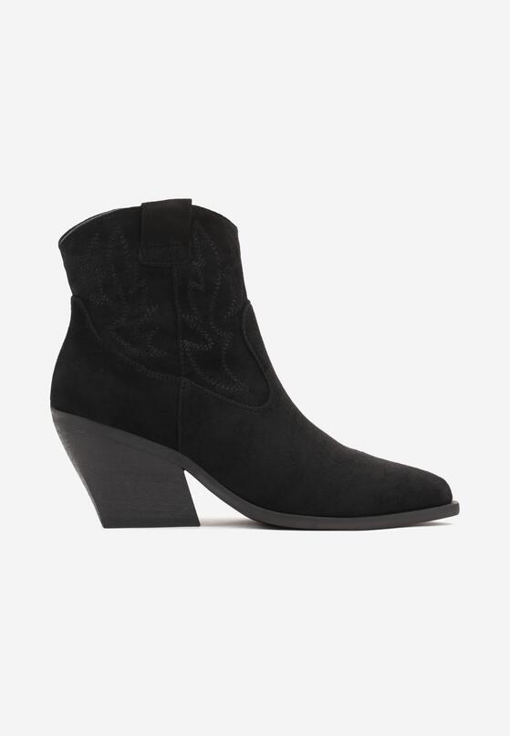 Bottines Santiags Style Western, Noir