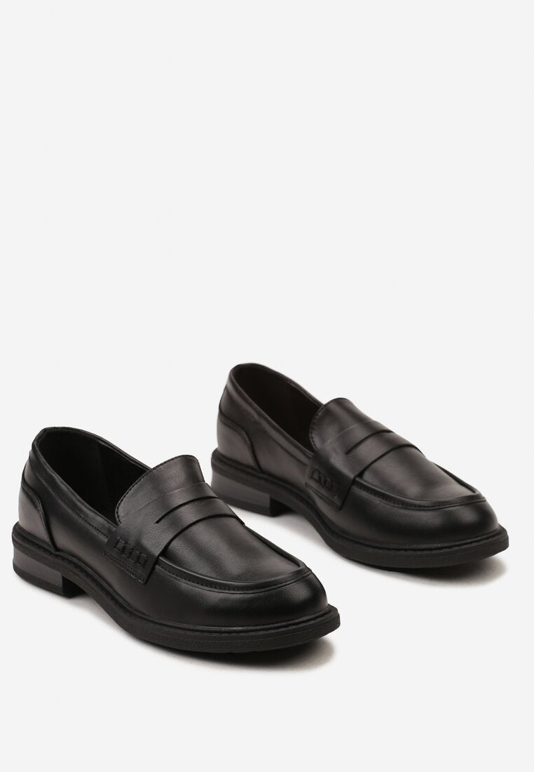 Mocassins femmes plates, Noir