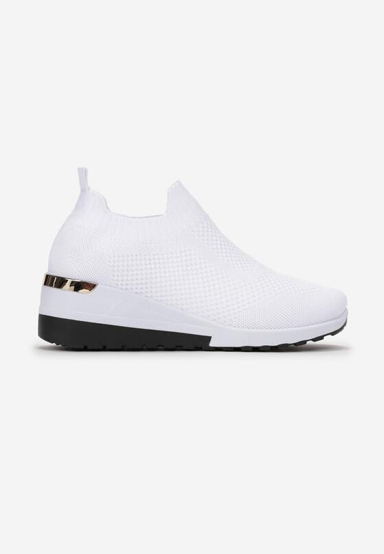 Baskets basses femmes compensés, tendance blanche