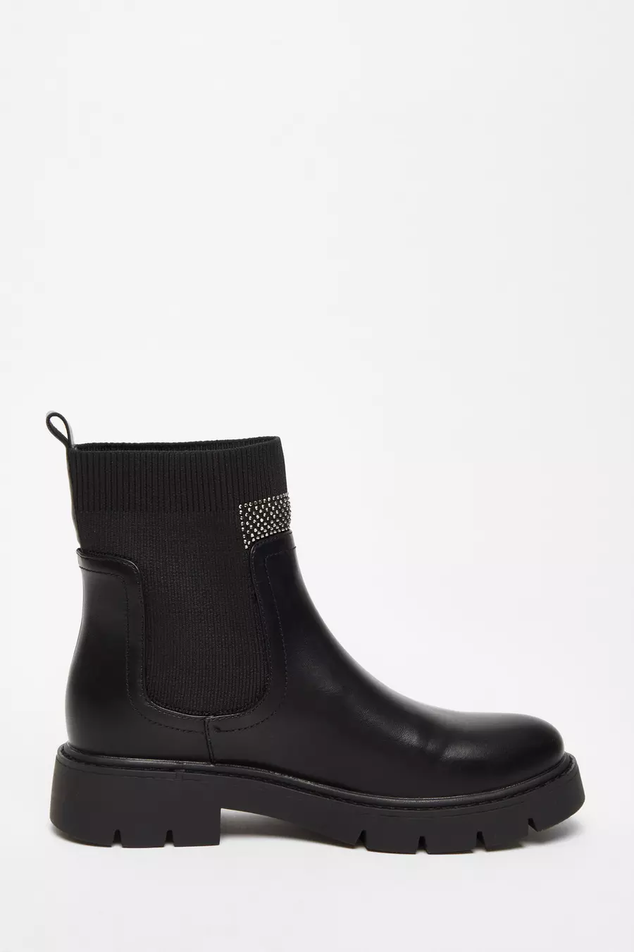 Chelsea Boots chaussettes avec tige strass
