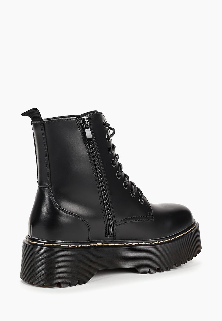 Bottines femmes plateformes à lacets, Noires