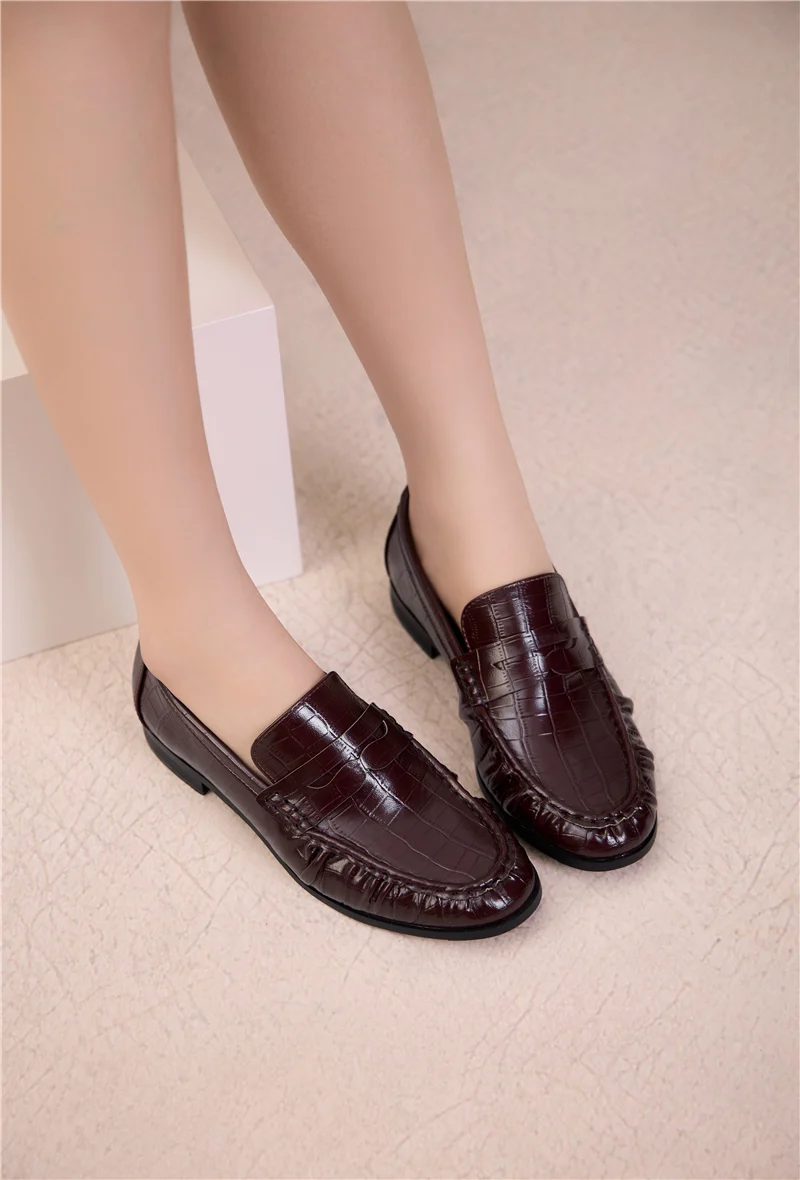 Mocassins plates - bordeaux