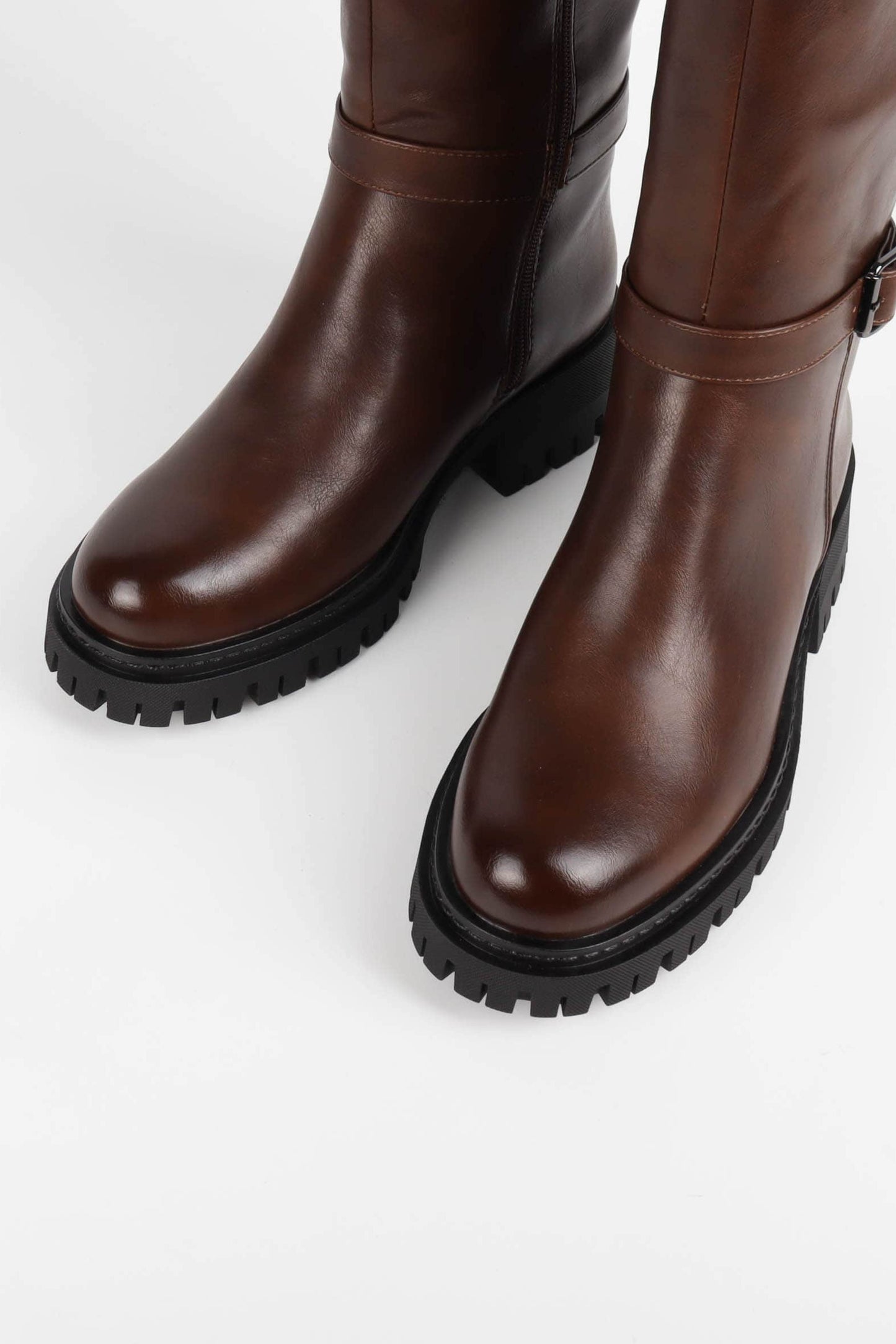 Bottes Marron à semelle crantée