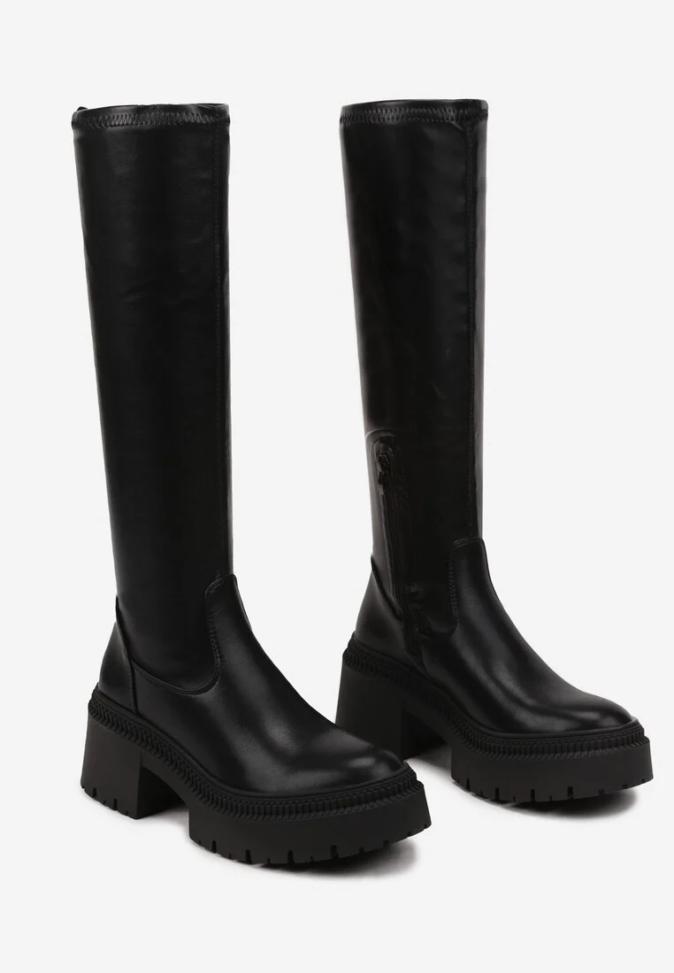 Bottes Noires à Plateforme