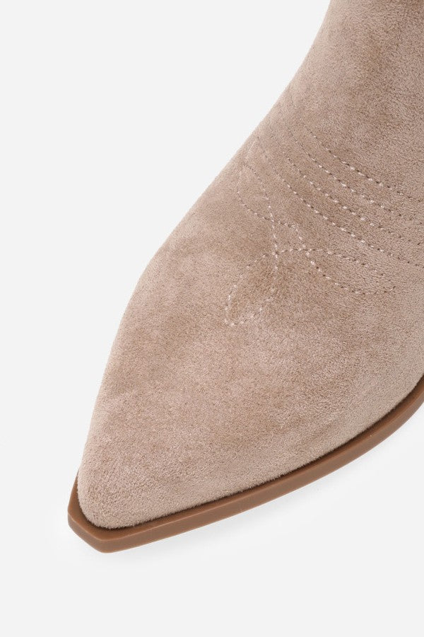 Bottes Santiags style Cowboy, Taupe