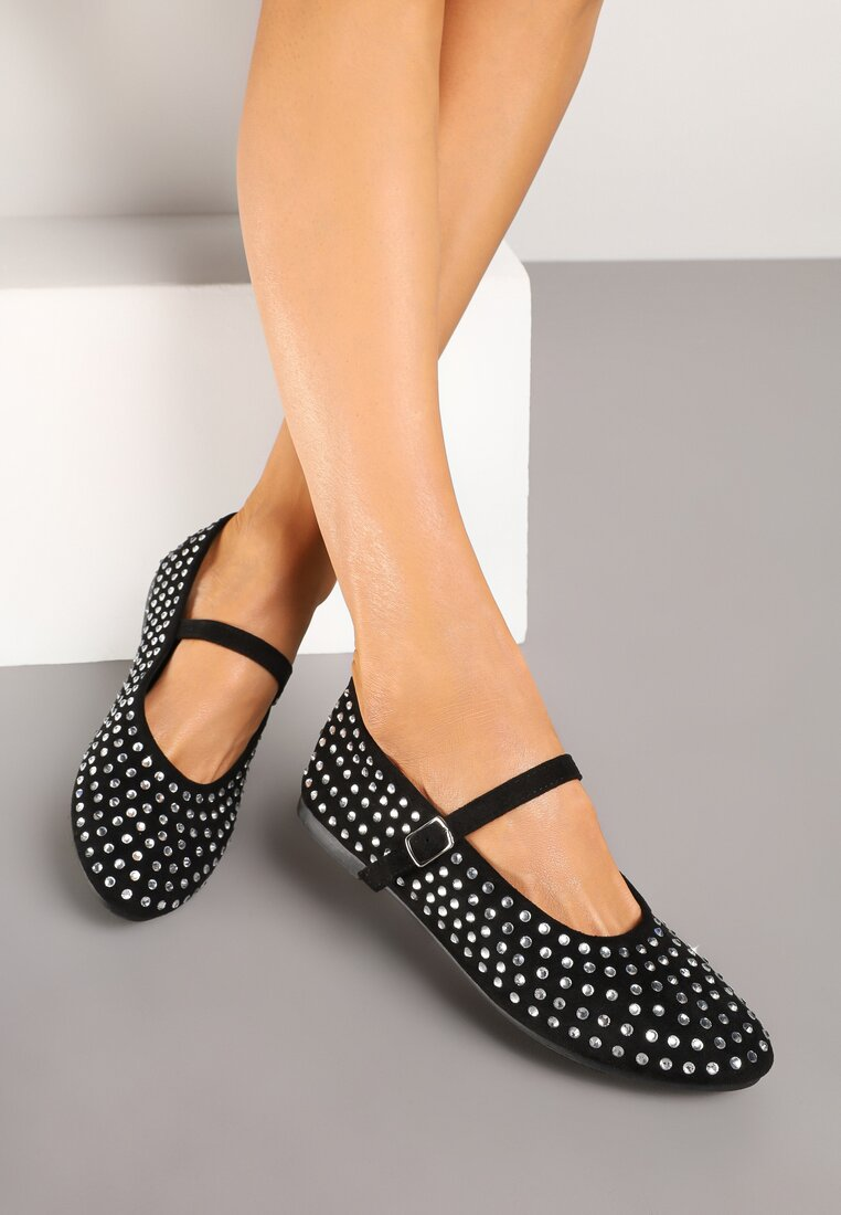 Babies à strass, Ballerine Noir