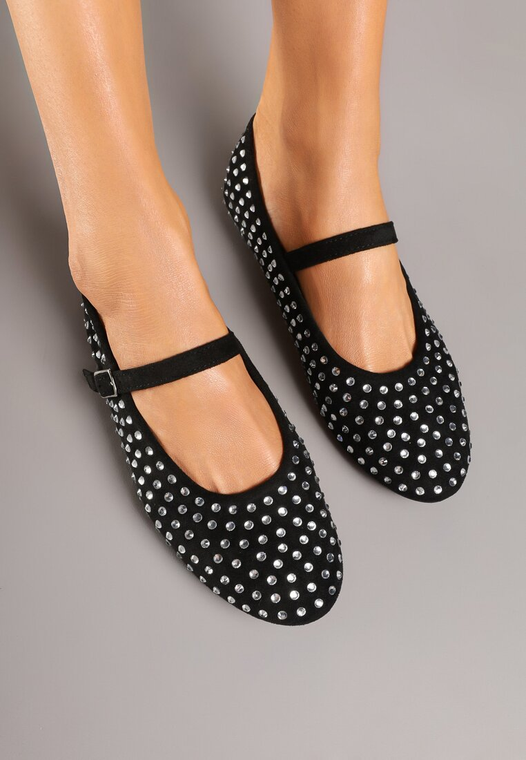 Babies à strass, Ballerine Noir