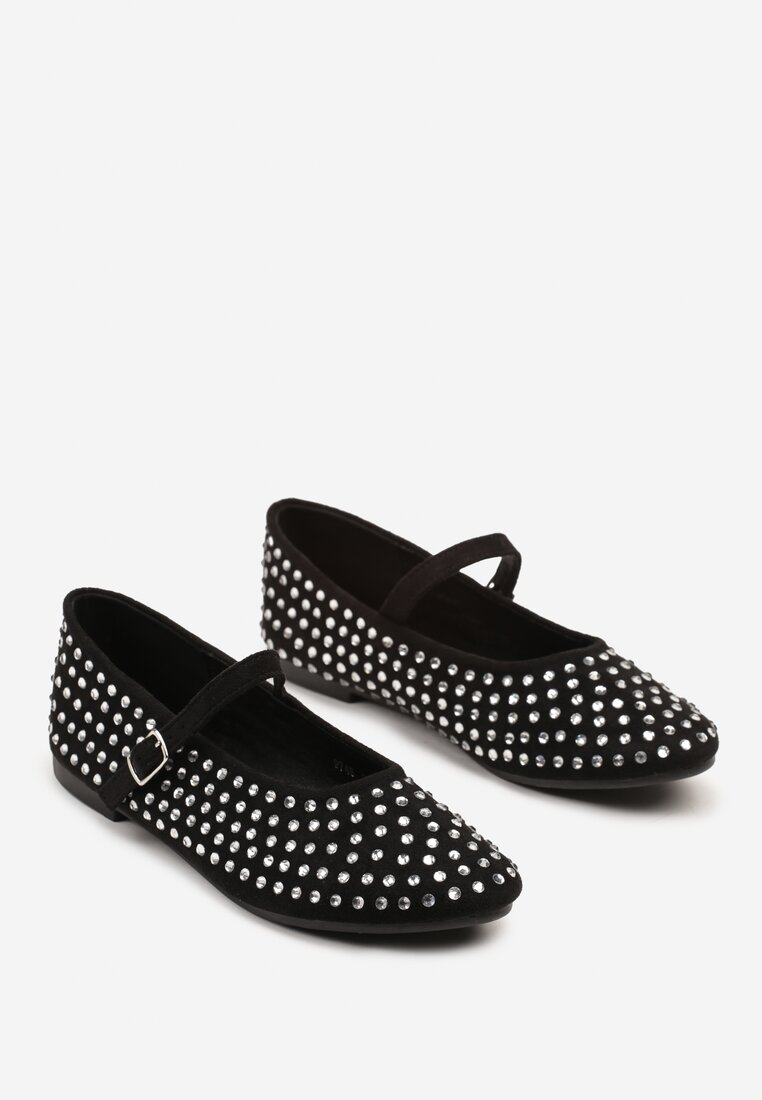 Babies à strass, Ballerine Noir