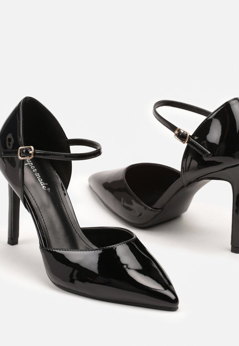 Escarpins bout pointu à talons hauts, Bride à boucles