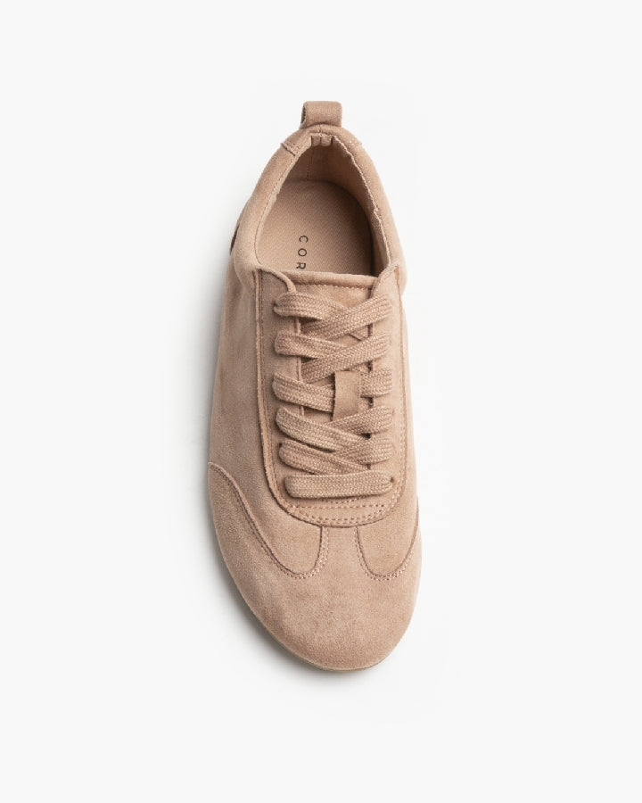 Les baskets avec lacets style ballerines, Rose pâle