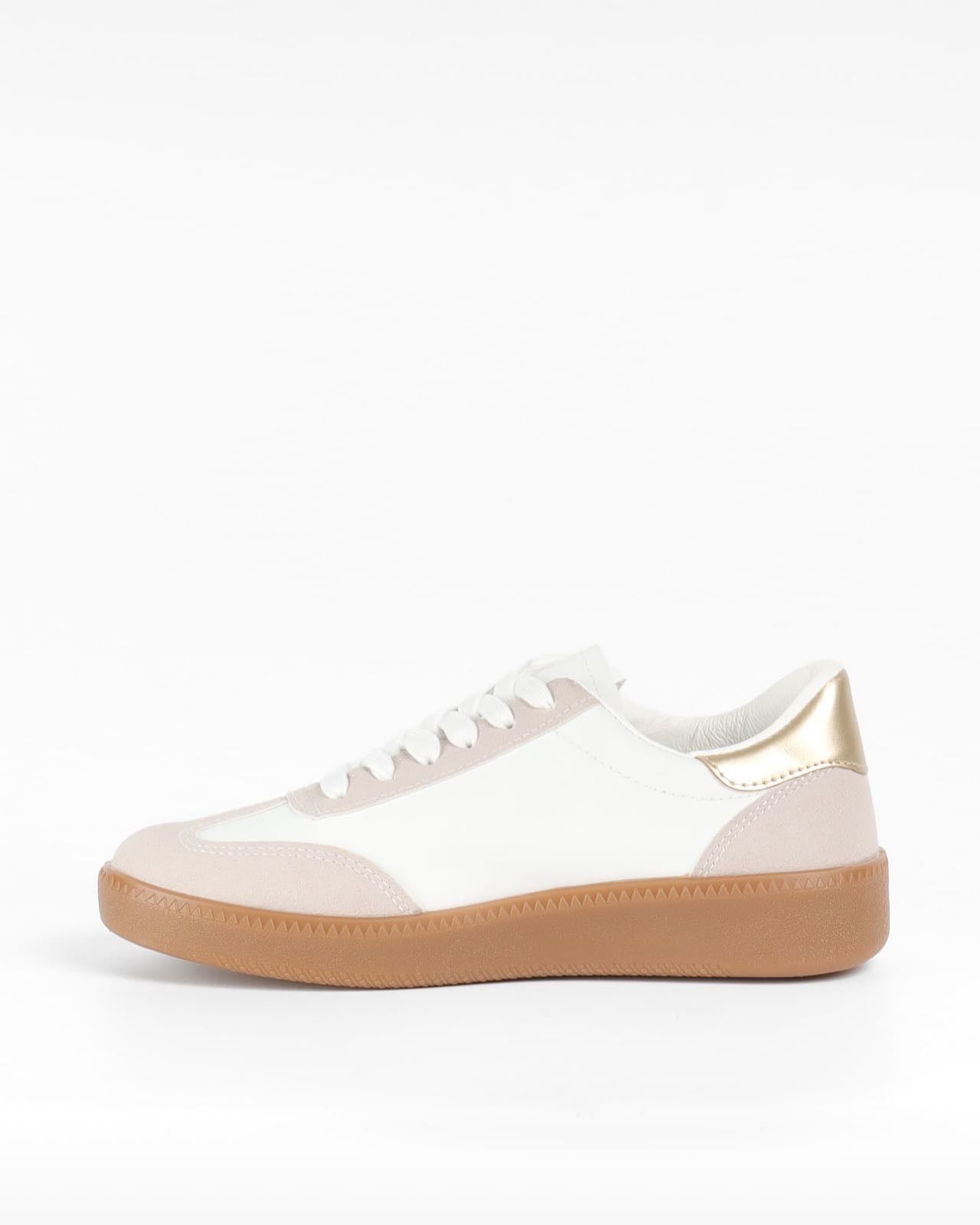 Baskets femmes Basse, Beige doré