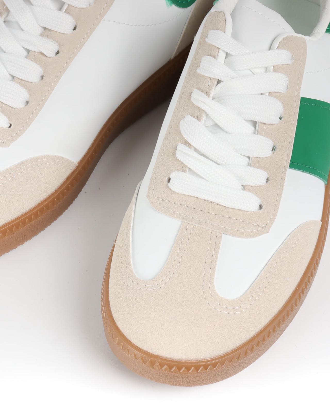 Baskets femmes Basse, Beige Vert