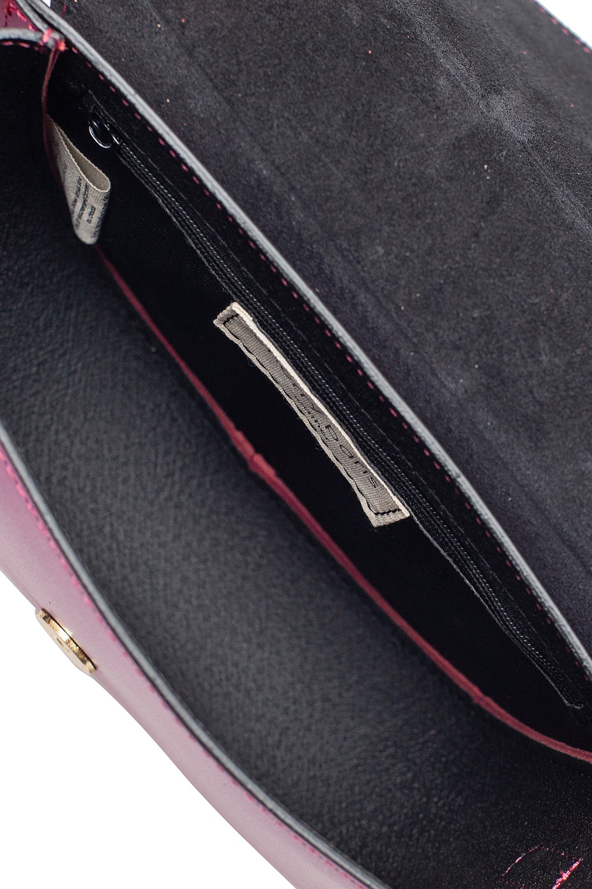 Sac bandoulière cuir Augustine, Prune