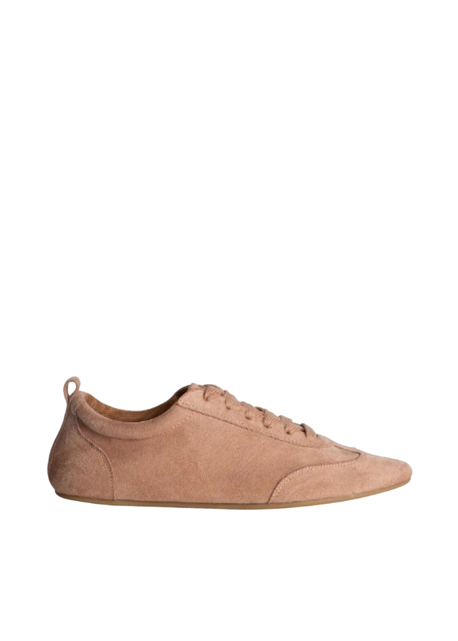 Les baskets avec lacets style ballerines, Rose pâle