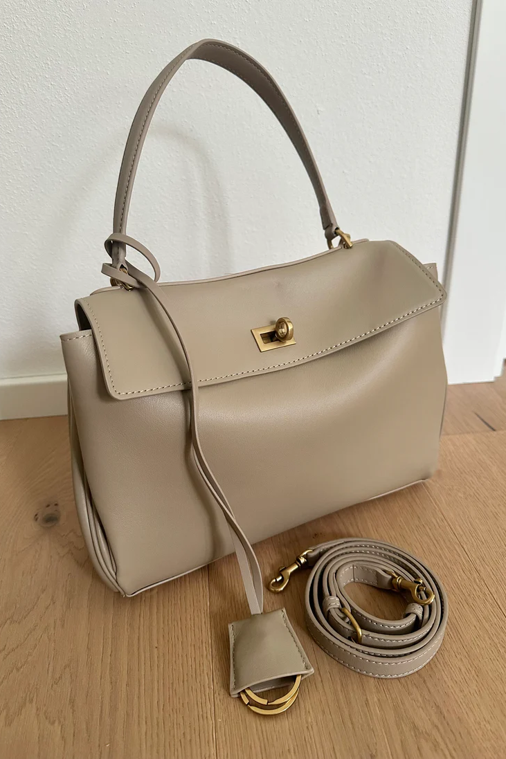 TEXAS Sac cuir avec poignée et boucle doré