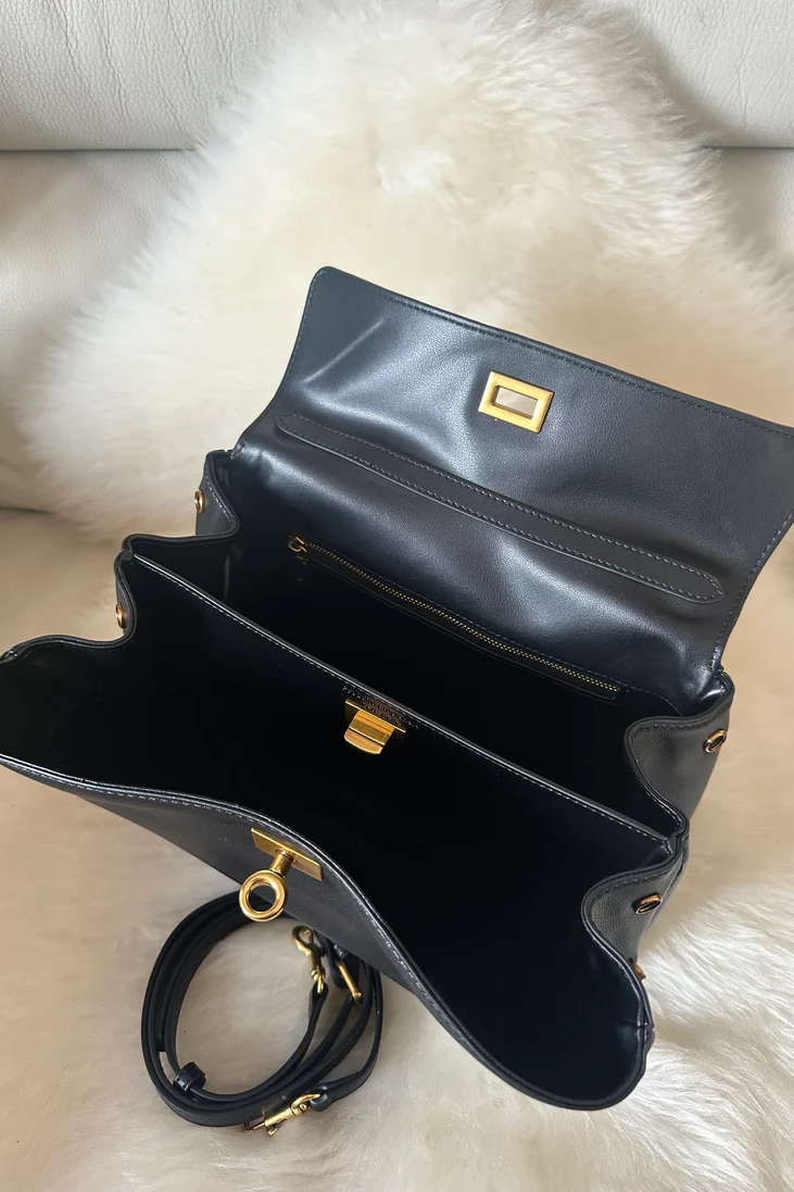 TEXAS Sac cuir avec poignée et boucle doré