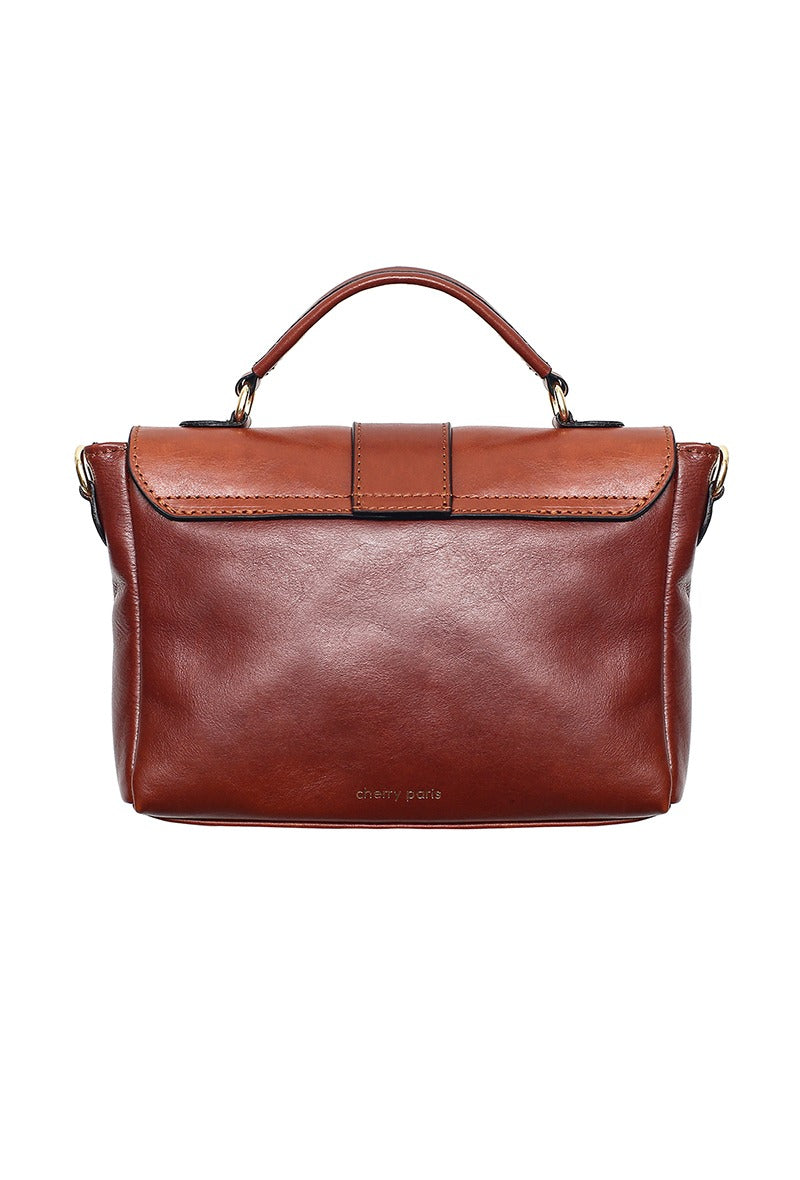 CECILIA Sac cartable en cuir, Marrons