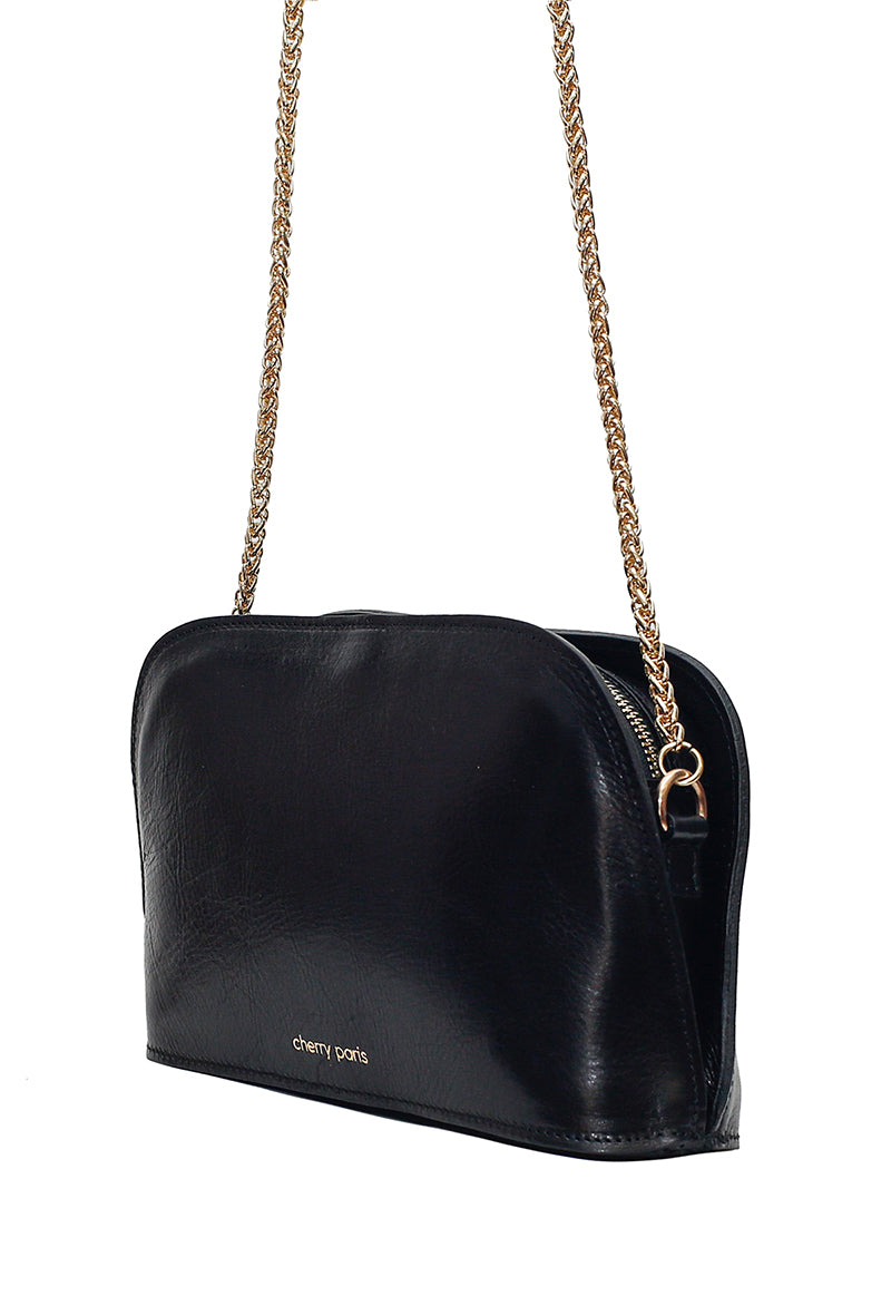 DEBORAH Sac cuir de vachette Porté-travers, Noir