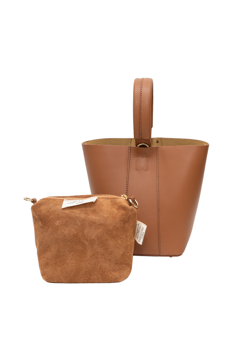 Sac seau Cuir KATIA, Cognac