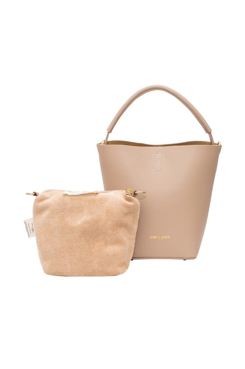 Sac seau Cuir KATIA, Beige