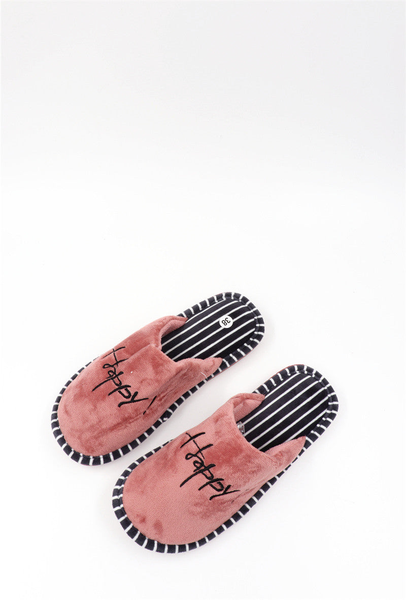 Chaussons Pantoufles fourrés femme, couleur Saumon clair