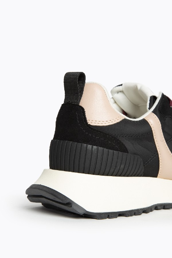 Basket running à lacets semelle crantée, Noir