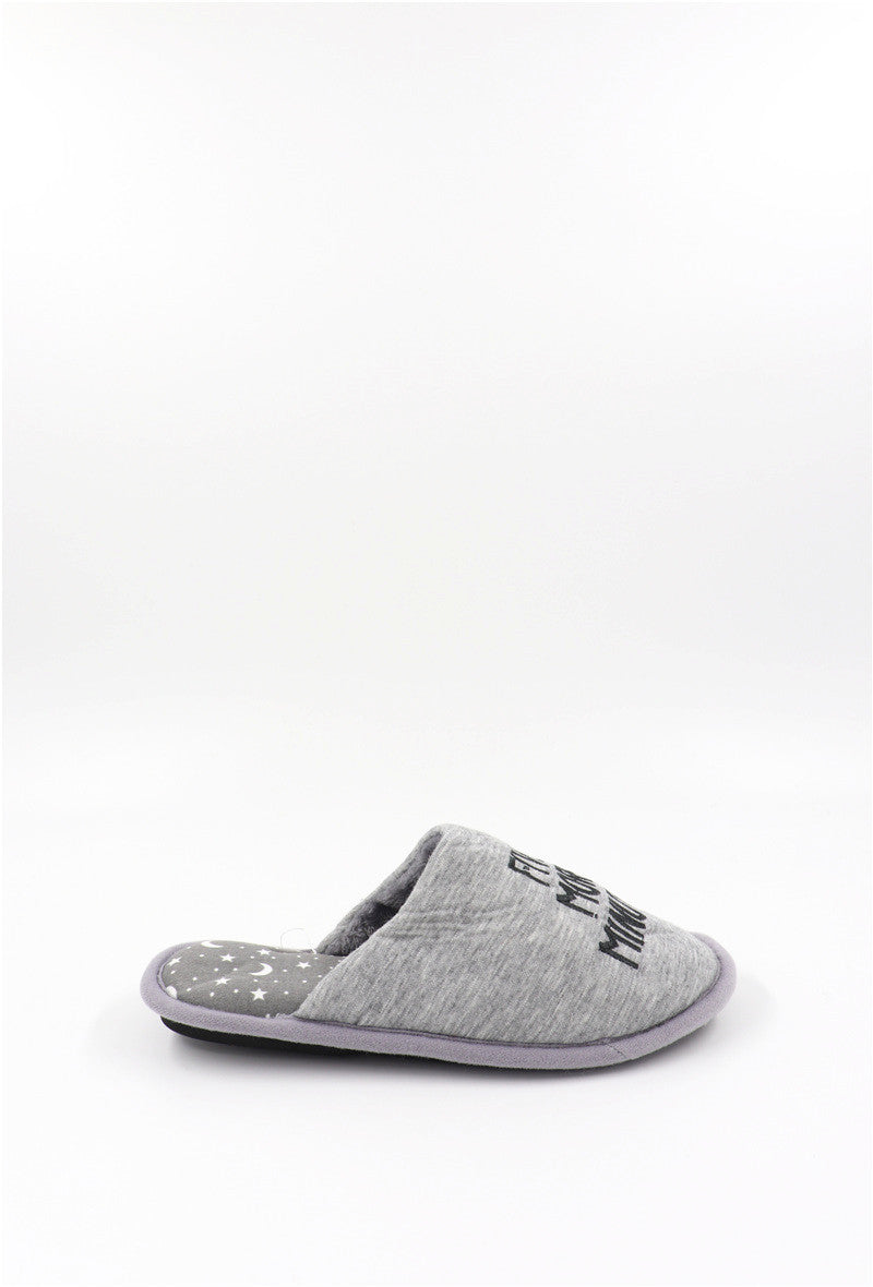 Chaussons fourrés femme, Gris