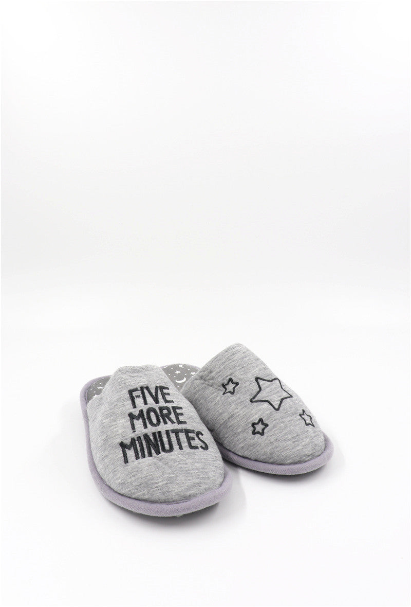 Chaussons fourrés femme, Gris