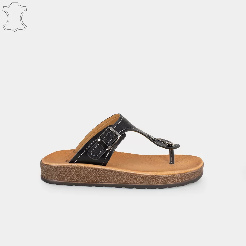 Chaussures Tongs confort pour femmes, Noir