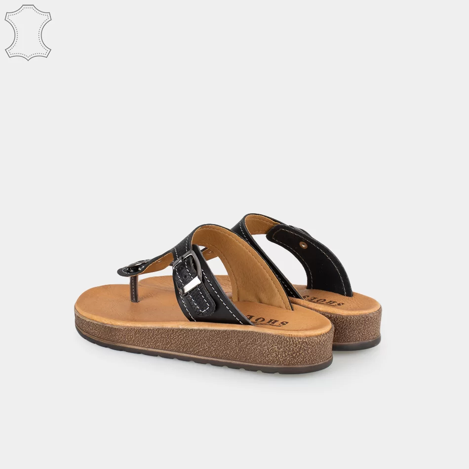 Chaussures Tongs confort pour femmes, Noir